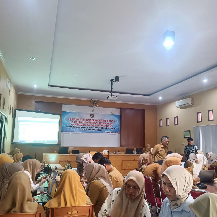 Operator SID Desa Soro Mengikuti Sosialisasi SID di tingkat Kabupaten Wajo